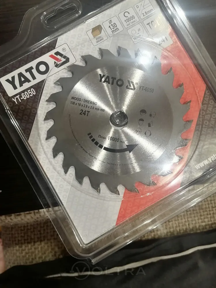 Диск пильный с напаянными зубцами из твердых сплавов 130х16х2,8 Yato YT-6050