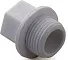 Заглушка резьбовая ПП 1/2" PN 25, серый РосТурПласт (10915)