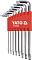 Ключи TORX с шариком T9-T40 CrV (набор 8шт.) Yato YT-05123