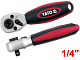 Ключ трещоточный для головок 1/4" Т72 106мм CrV6140 Yato YT-0331